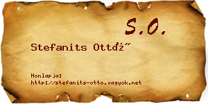 Stefanits Ottó névjegykártya