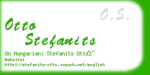 otto stefanits business card